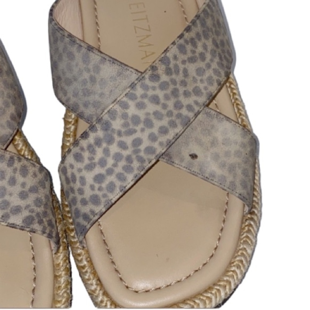 Stuart Weitzman Leopard Print Slide 7 Suede Sanda… - image 7